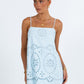 Maia Mini Dress - Powder Blue Sicily Lace