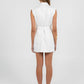 Cullen Mini Blazer Dress - White Pinstripe
