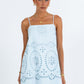 Maia Mini Dress - Powder Blue Sicily Lace