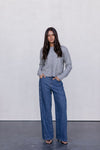 Vanessa Knit Cardigan - Grey Marle