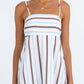 Nova Maxi Dress - Chocolate/ Blue Stripe