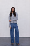 Vanessa Knit Cardigan - Grey Marle