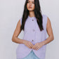 Nadia Knit Vest - Lilac Marle
