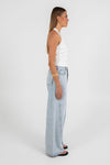 Marnie Halter Top - White Pinstripe