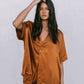 COMING SOON - Eve Relaxed Pants - Caramel Satin