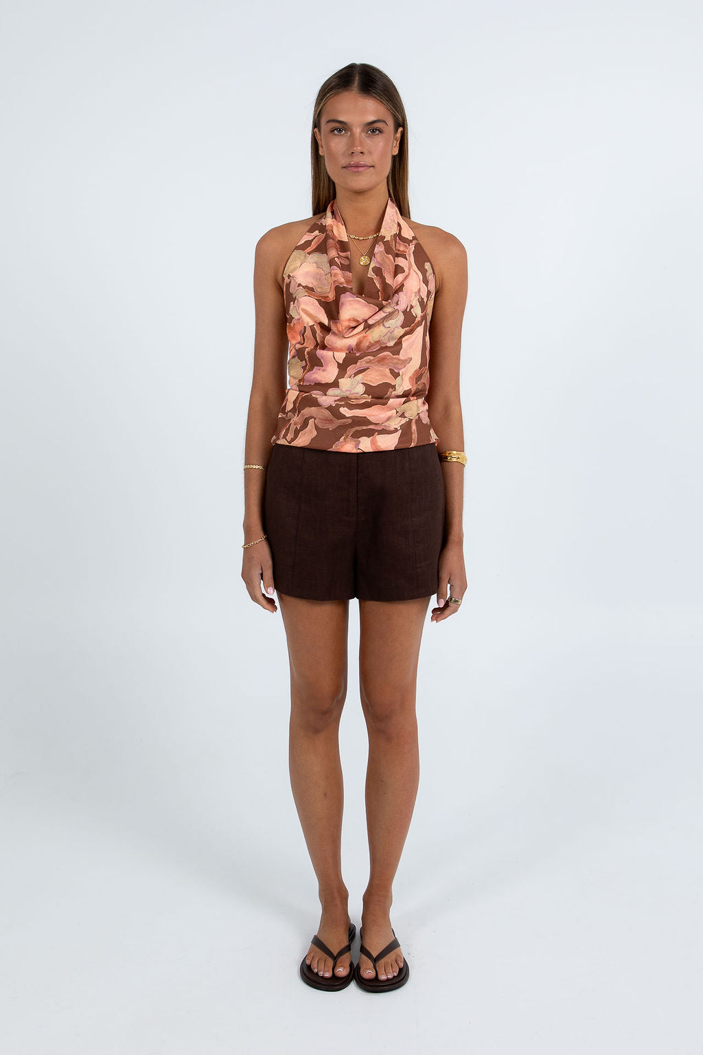 COMING SOON - Kavira Halterneck Top - Daydream Print