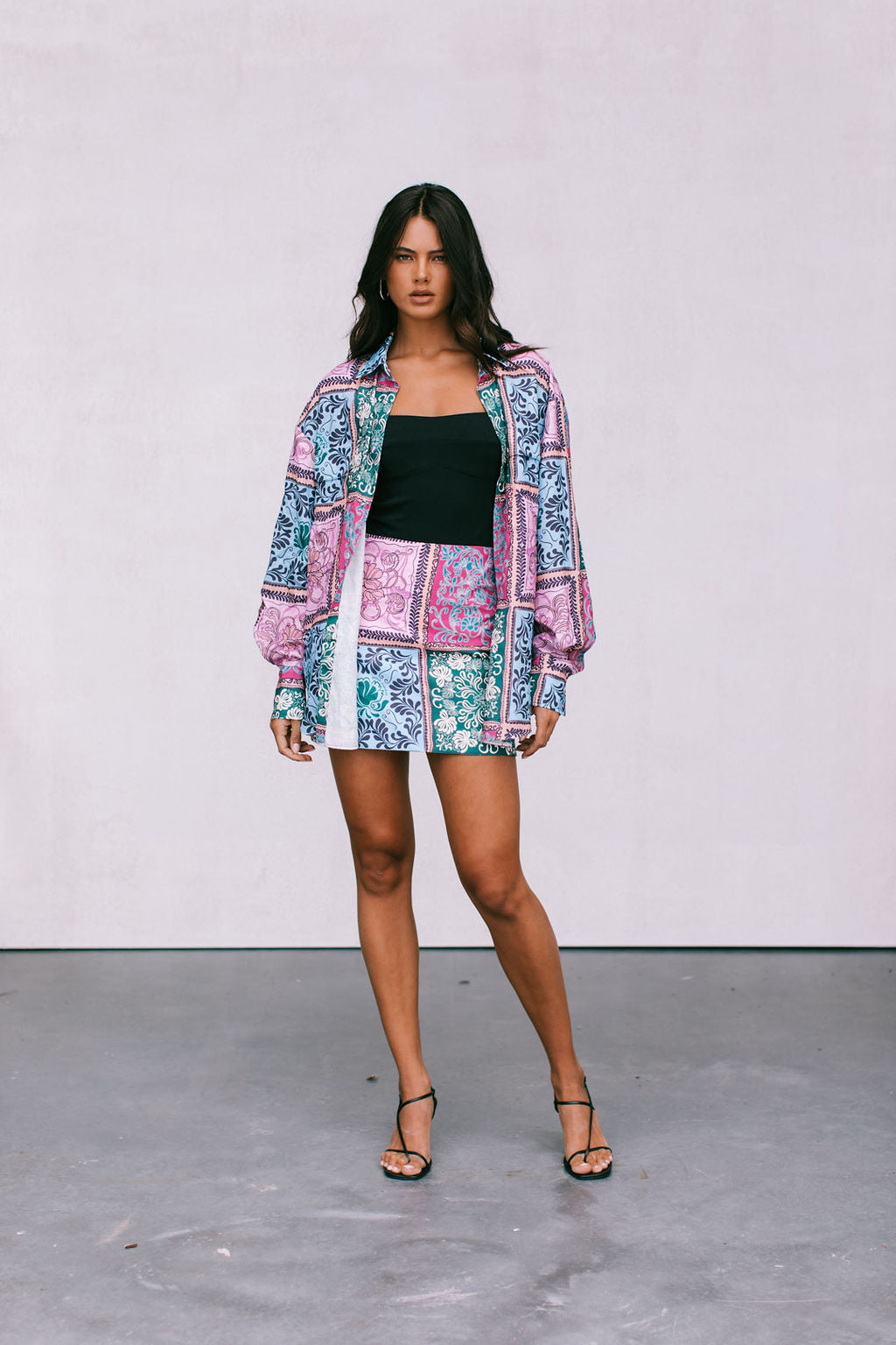 Poet Skirt - Paisley Tile Print