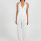 Marnie Halter Top - White Pinstripe