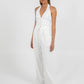 Marnie Halter Top - White Pinstripe