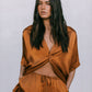 COMING SOON - Eve Relaxed Pants - Caramel Satin
