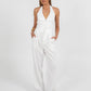 Cerlah Tailored Pants - White Pinstripe