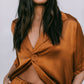 COMING SOON - Eve Relaxed Pants - Caramel Satin