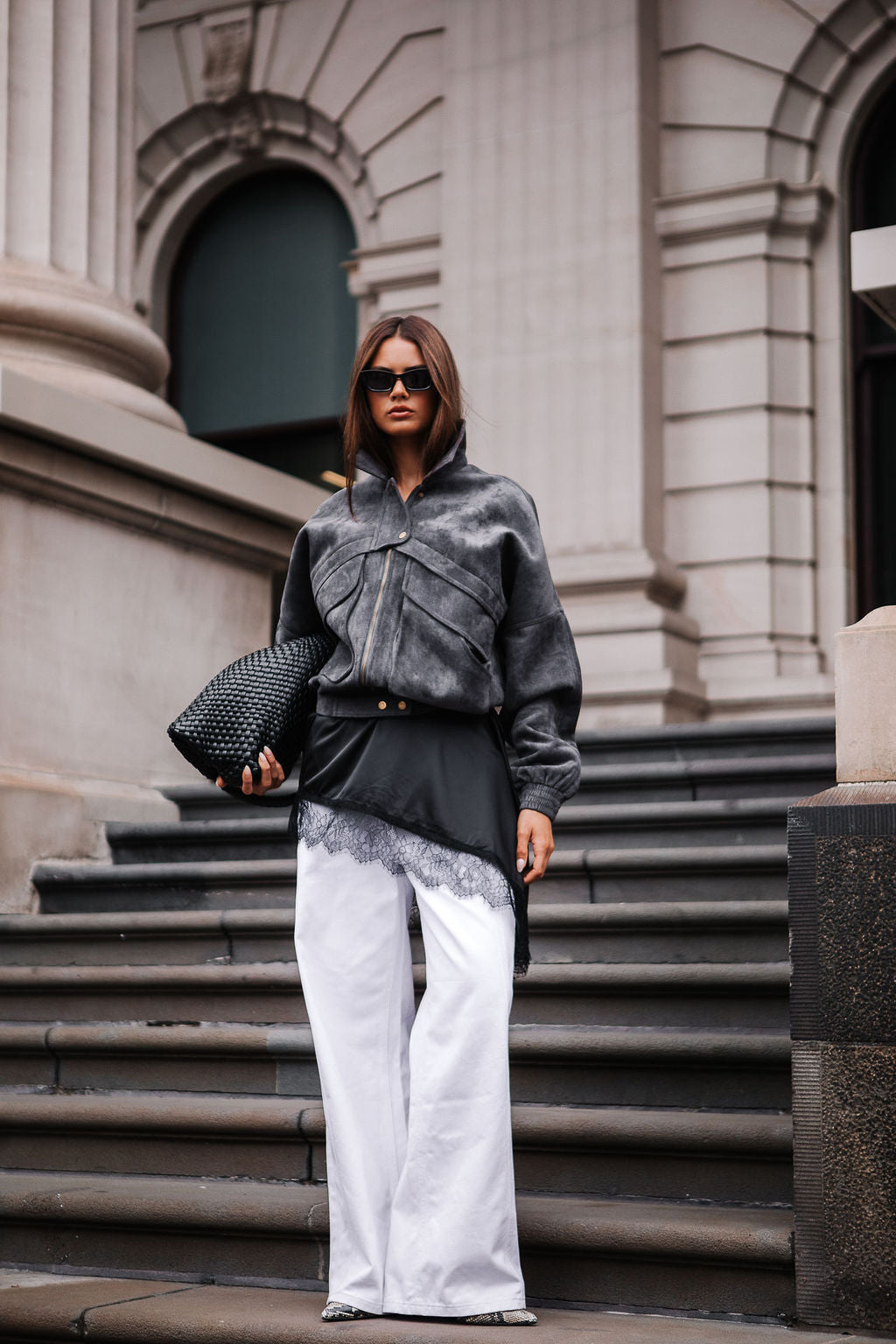 Aliyah Bomber Jacket Charcoal