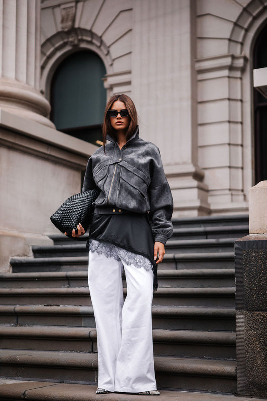 Aliyah Bomber Jacket Charcoal