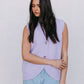 Nadia Knit Vest - Lilac Marle