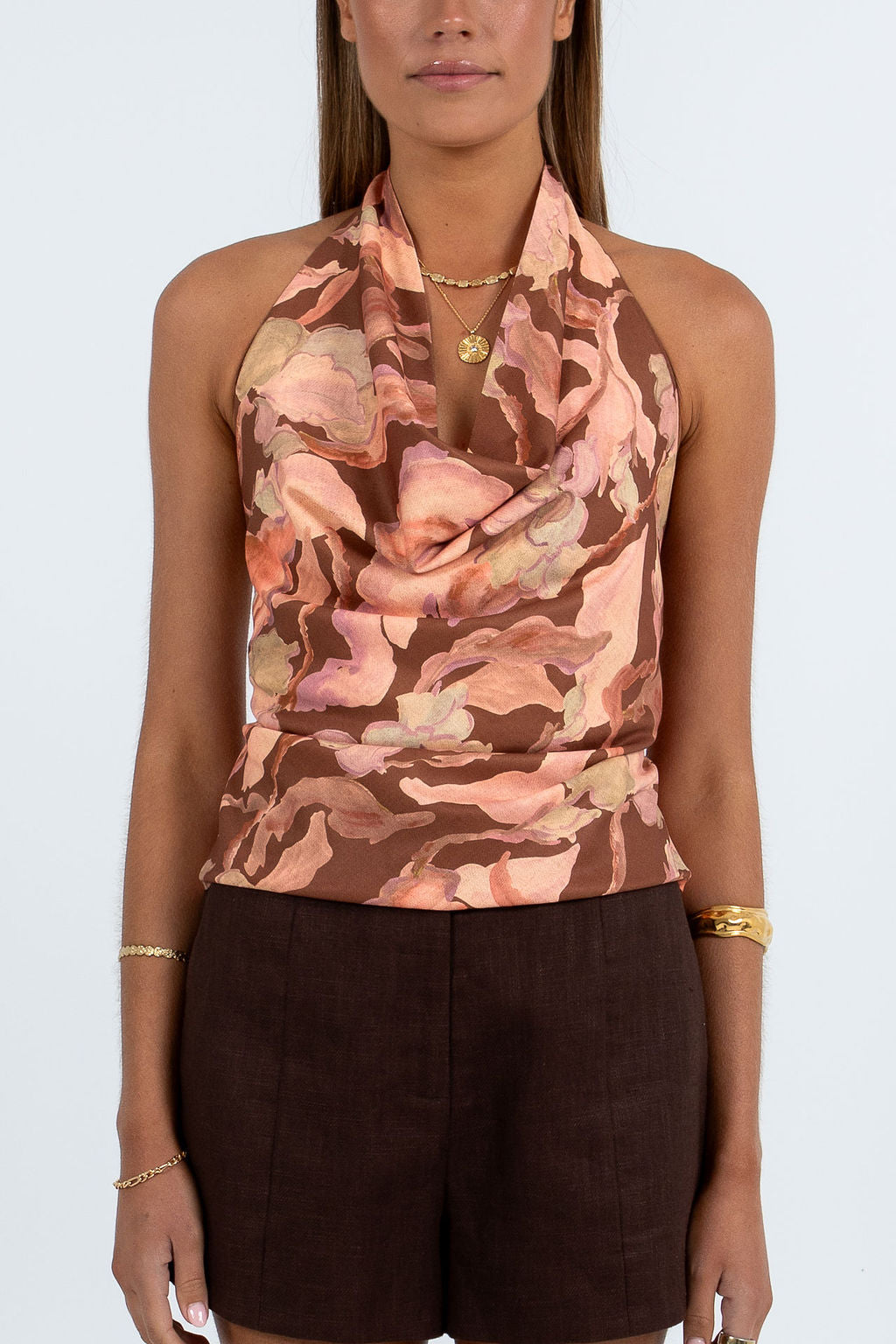 COMING SOON - Kavira Halterneck Top - Daydream Print