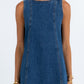 Blaire Mini Denim Dress - Dark Wash Blue