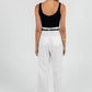 Cerlah Tailored Pants - White Pinstripe