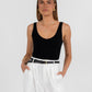 Cerlah Tailored Pants - White Pinstripe