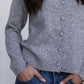 Vanessa Knit Cardigan - Grey Marle