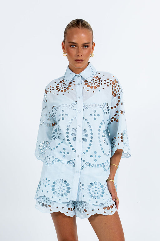Yueli Short - Powder Blue Sicily Lace
