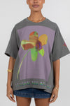Aligned Boxy Tee - Charcoal