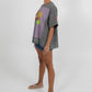 Aligned Boxy Tee - Charcoal