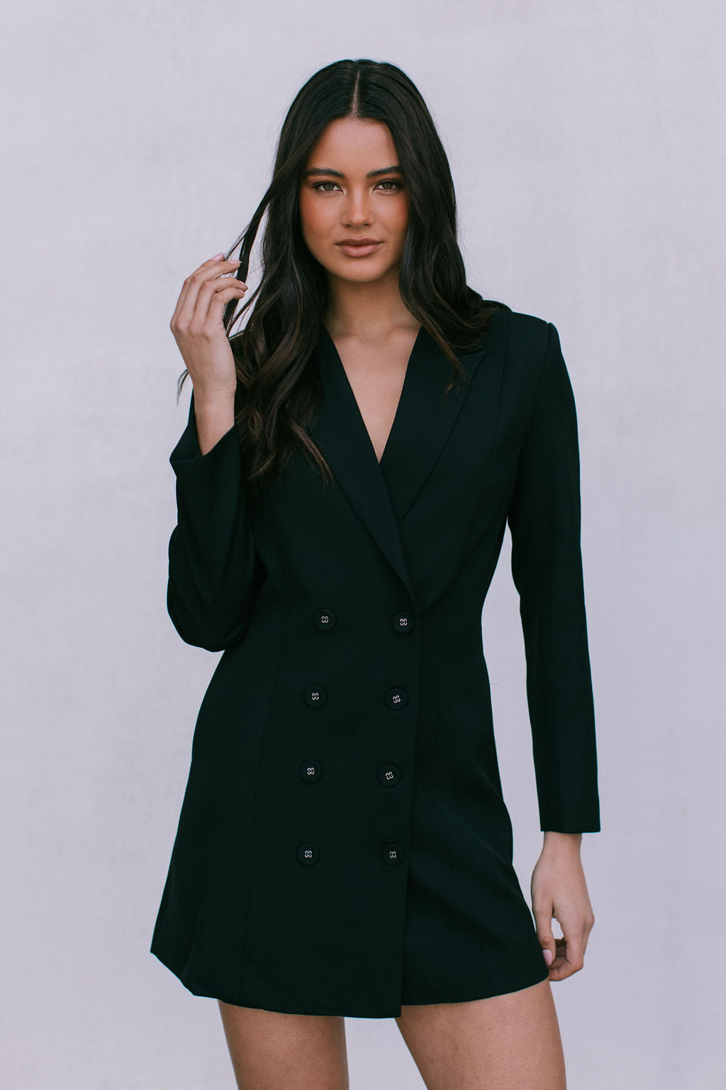 Gunner Mini Blazer Dress - Black