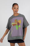 Aligned Boxy Tee - Charcoal