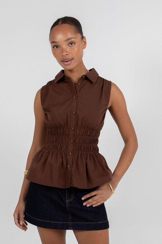 Blake Top - Chocolate Brown