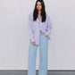 Saint Oversized Shirt - Lilac/Peach Stripe
