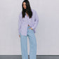 Saint Oversized Shirt - Lilac/Peach Stripe