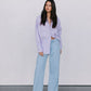 Saint Oversized Shirt - Lilac/Peach Stripe