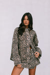 Hallie Shacket - Leopard Denim