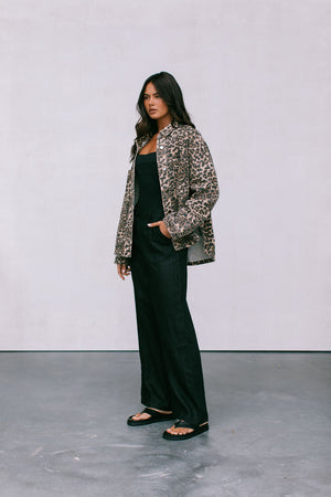 Hallie Shacket - Leopard Denim