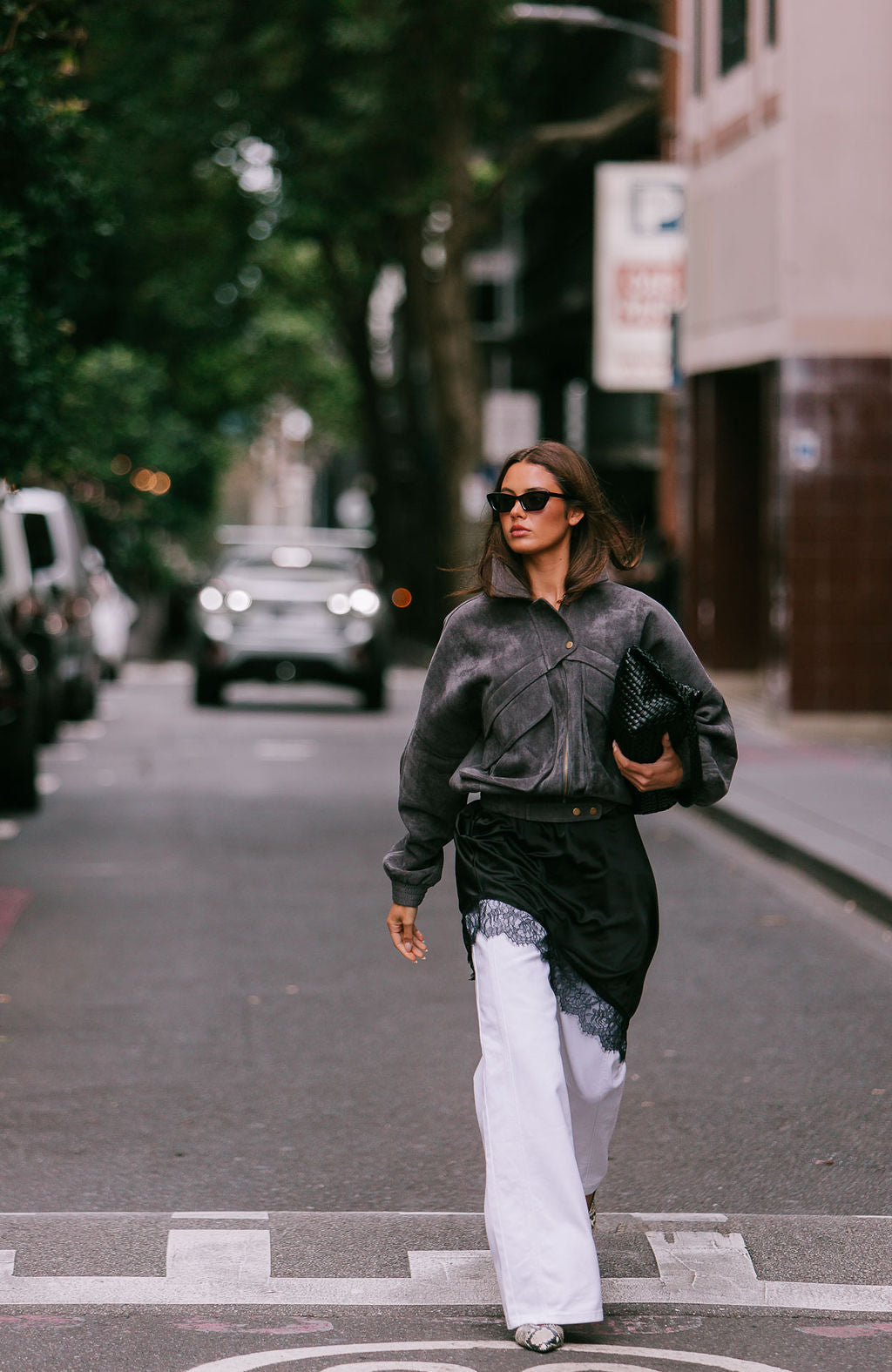 Aliyah Bomber Jacket Charcoal