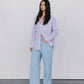 Saint Oversized Shirt - Lilac/Peach Stripe