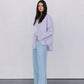 Saint Oversized Shirt - Lilac/Peach Stripe