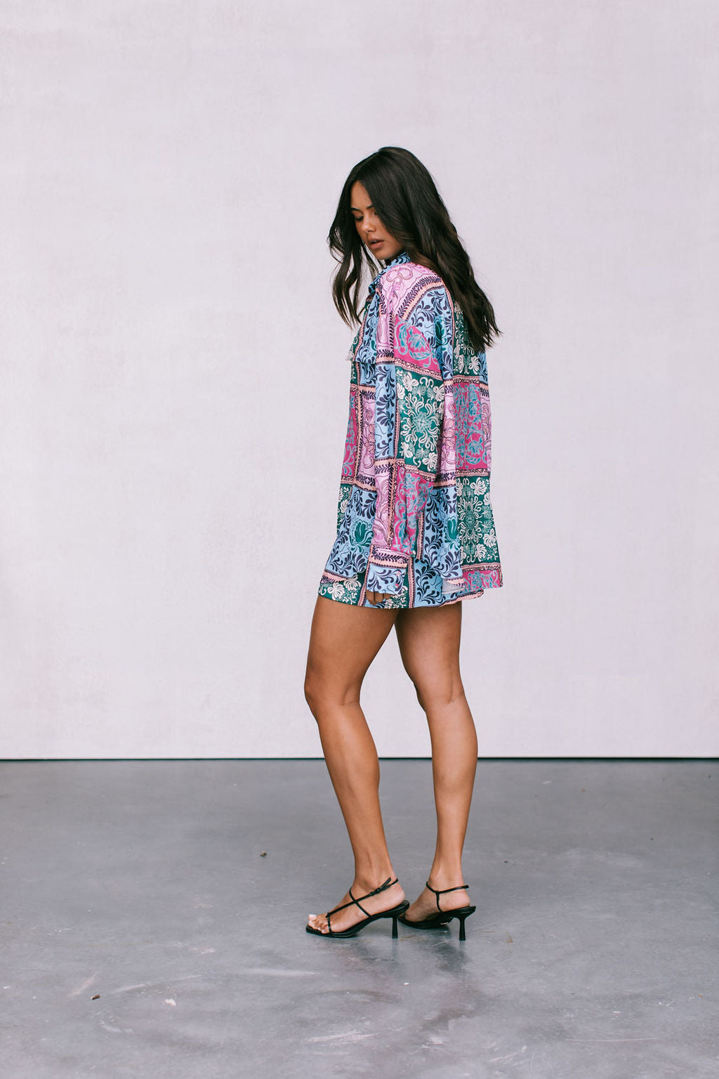 Sylvia Shirt - Paisley Tile Print