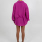 Rosette Oversized Shirt - Magenta
