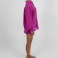 Rosette Oversized Shirt - Magenta