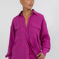 Rosette Oversized Shirt - Magenta