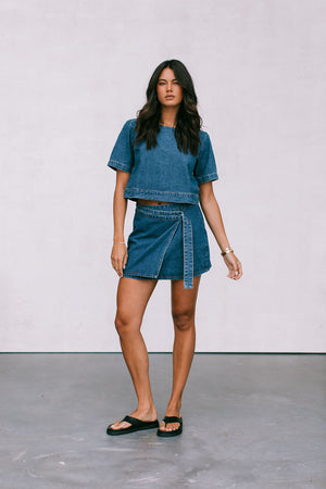 Farley Skirt - Indigo Denim