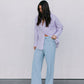 Saint Oversized Shirt - Lilac/Peach Stripe