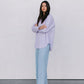 Saint Oversized Shirt - Lilac/Peach Stripe