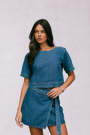 Farley Skirt - Indigo Denim