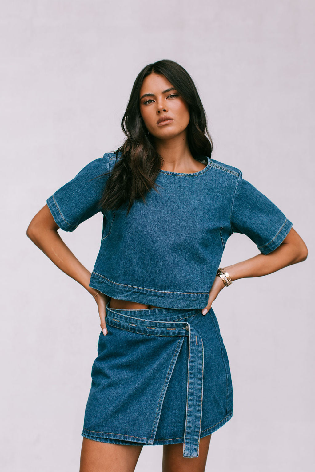 Usko Top - Indigo Denim