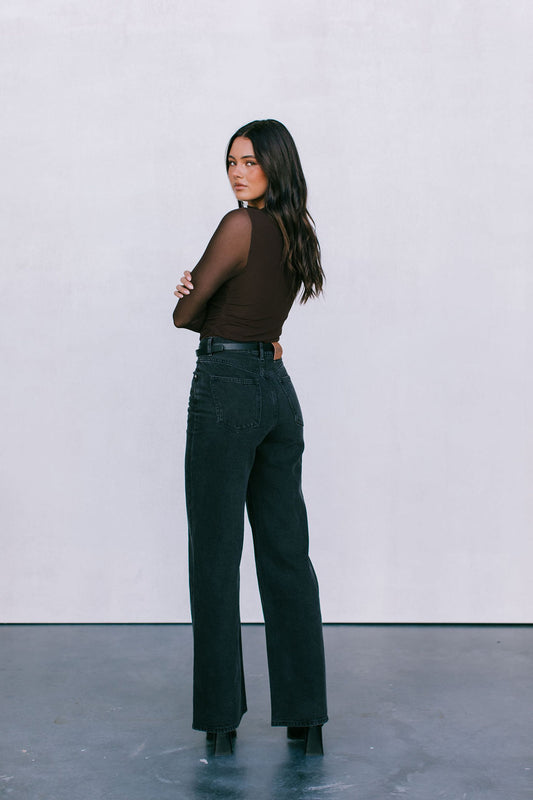 Dakitah Long-sleeve Top - Espresso Brown Mesh