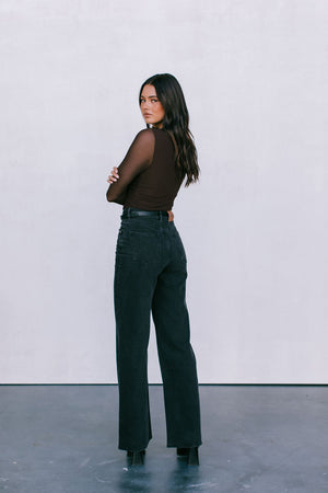 Dakitah Long-sleeve Top - Espresso Brown Mesh
