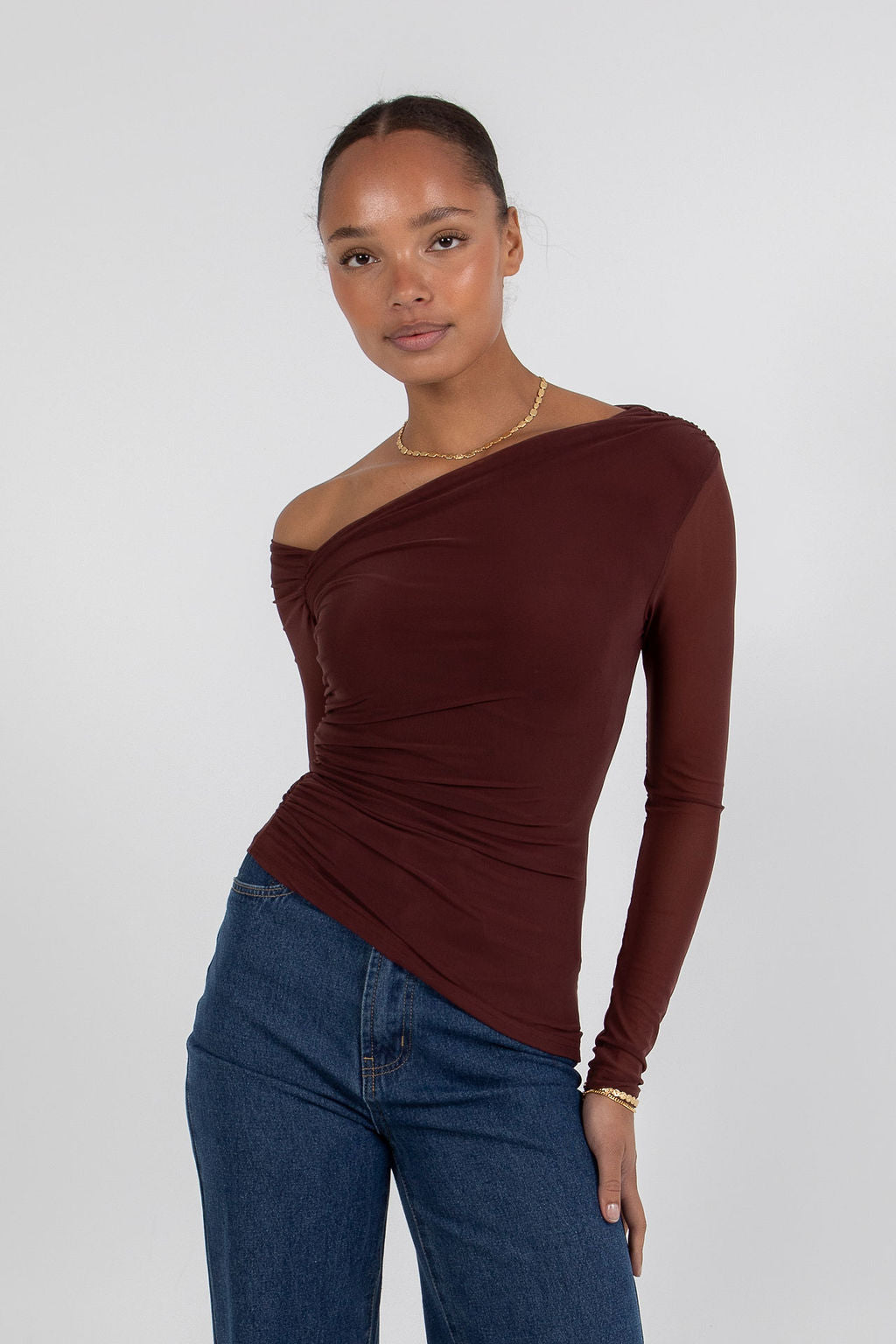Xila Top - Chocolate Brown